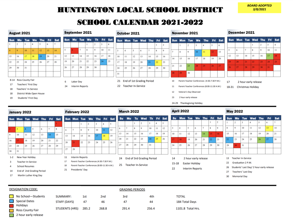 hamilton township school district exstended school year 2018